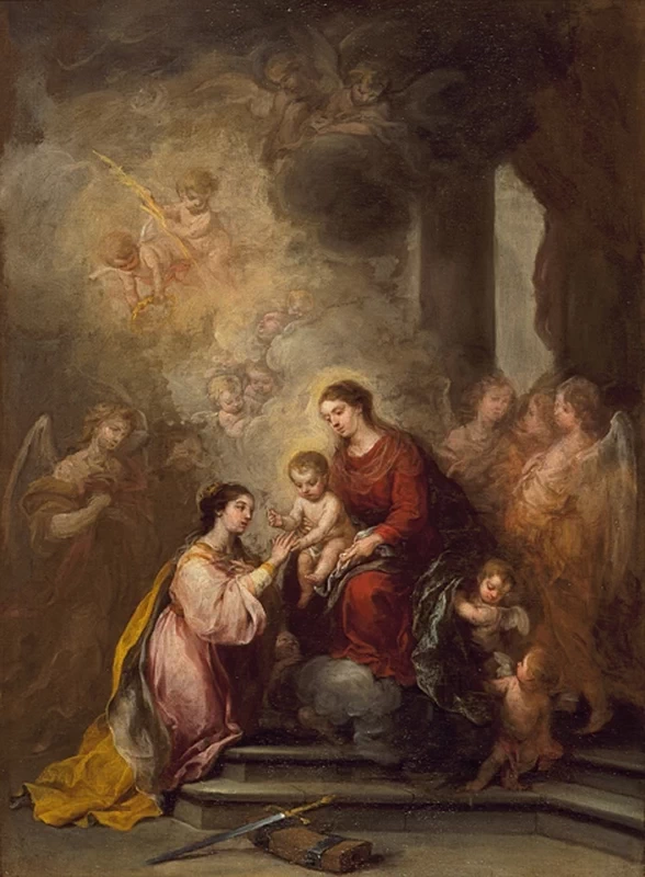 Bartolomé Esteban Murillo - 259, Il matrimonio mistico di santa Caterina, Los Angeles County Museum of Art (LACMA), Los Angeles